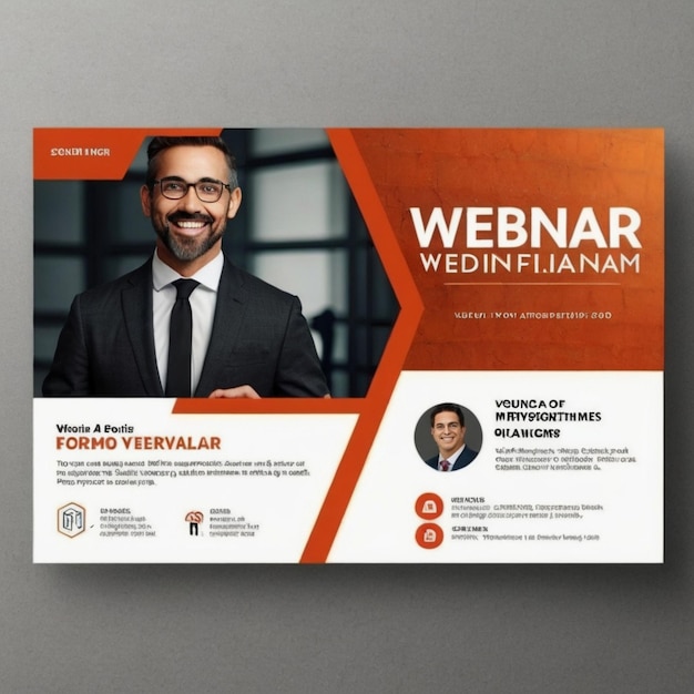 Modern Web banner invitation template design AI Generated