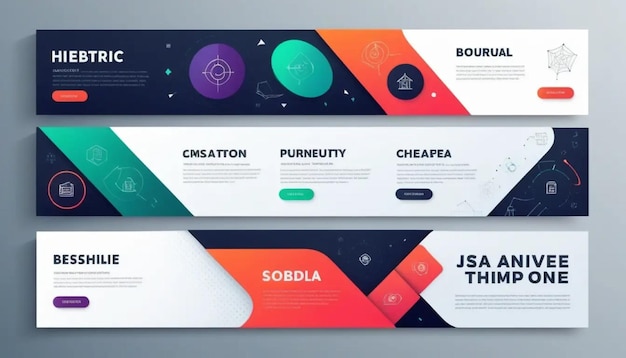 Modern web banners design template image ideas