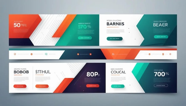 Modern web banners design template image ideas