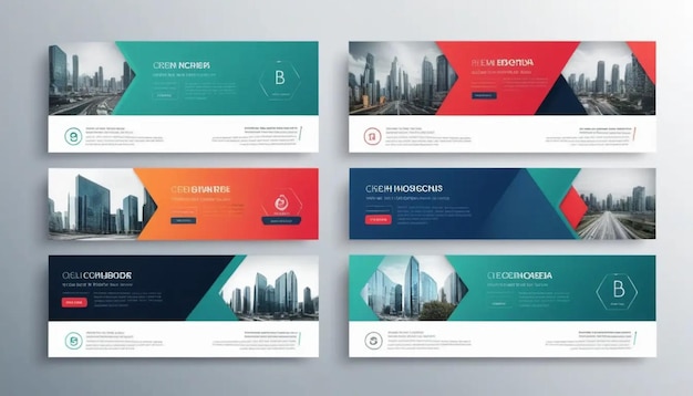 Modern web banners design template image ideas