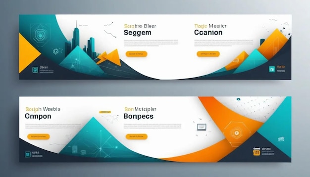 Modern web banners design template image ideas