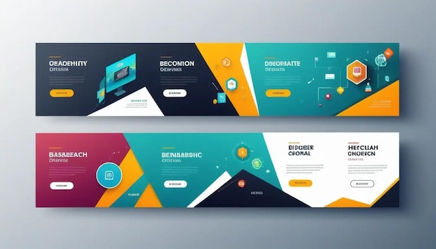 Modern web banners design template image ideas