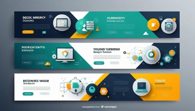 Modern web banners design template image ideas