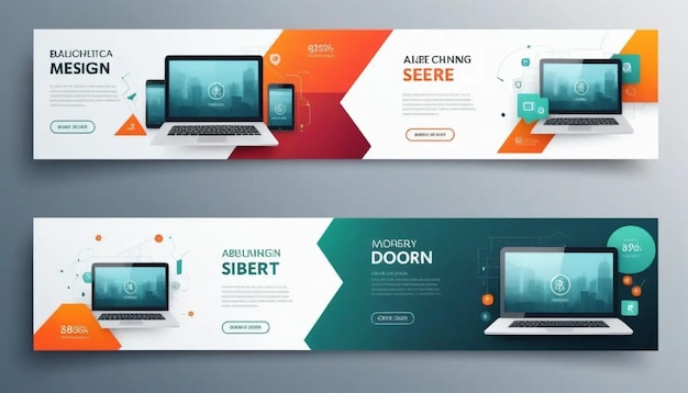 Modern web banners design template image ideas