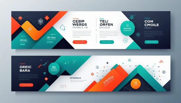 Modern web banners design template image ideas