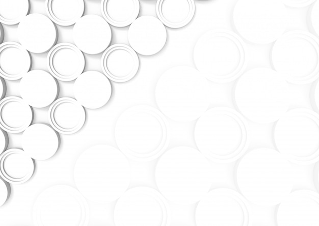 modern white circle shape pattern on copy space background.