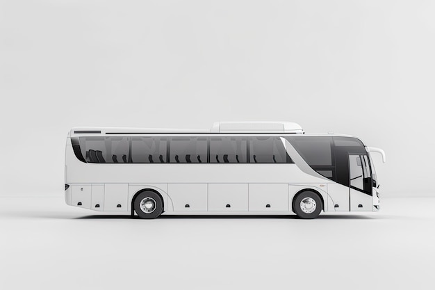 Photo modern white coach bus isolated on a white background