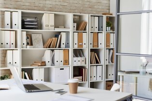 Office shelves photos