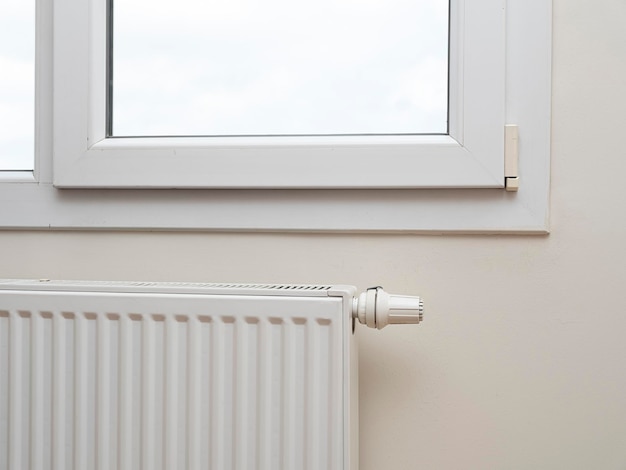 Modern white radiator