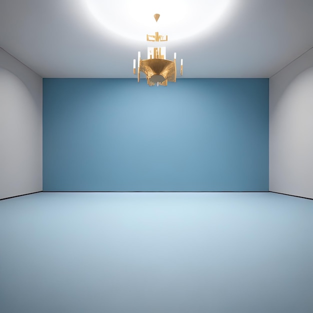 Modern white space smooth floor Empty room interior