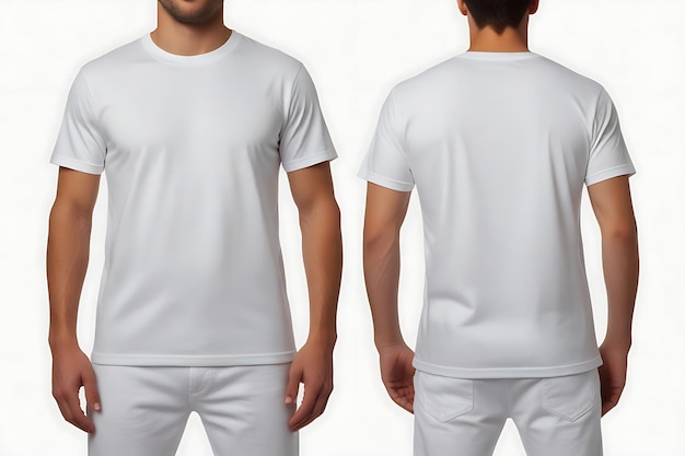 Modern white TShirt Mockup for Men Perfect for Marketing Materials