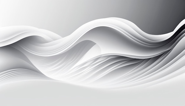 Modern white wave futuristic abstract background