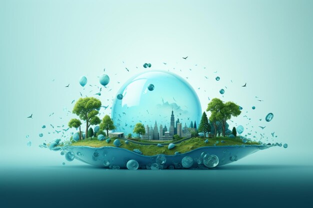 modern wolrd water day concept