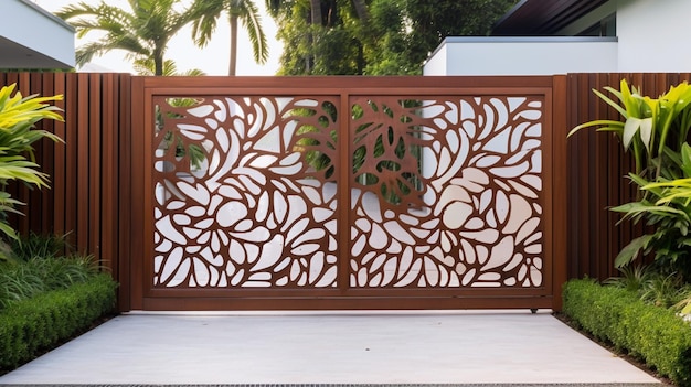 modern wooden gate design