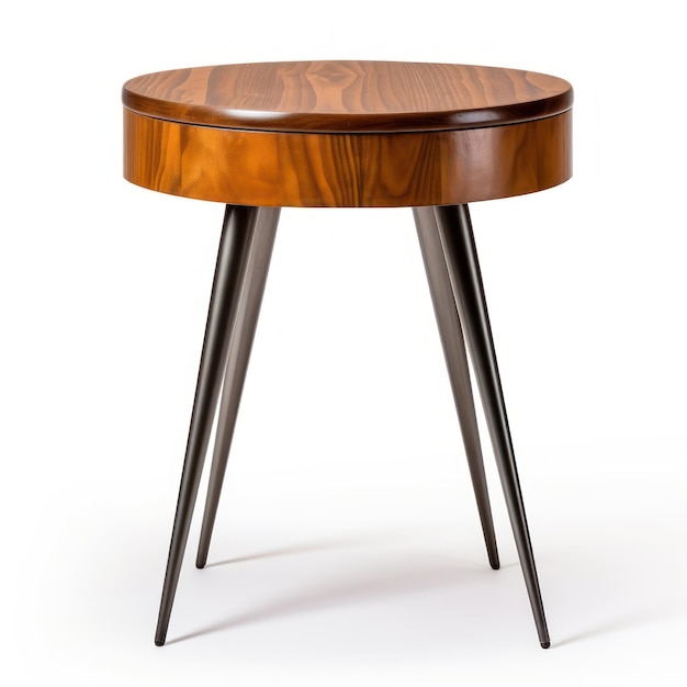 Modern wooden round side table