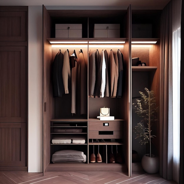 Modern Wooden Wardrobe