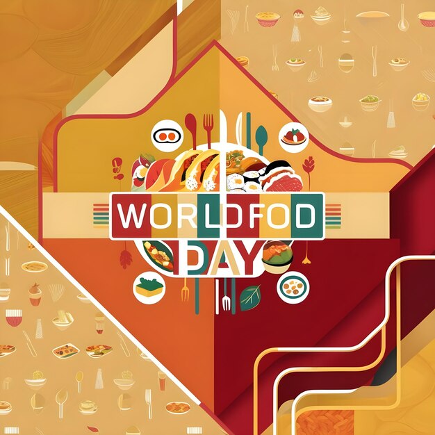 Photo modern world food day background concept