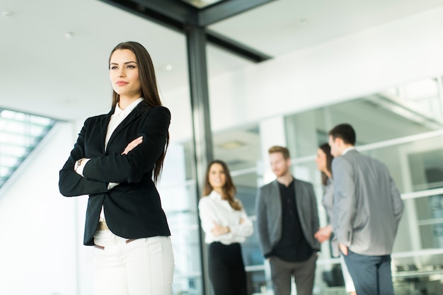 Modern young business people in the office