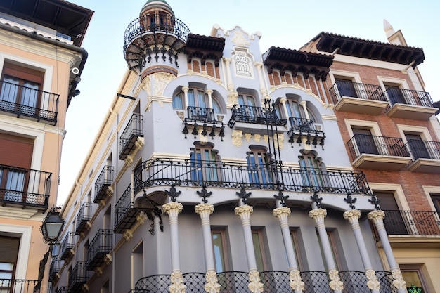 Modernist building Torico square Teruel Spain