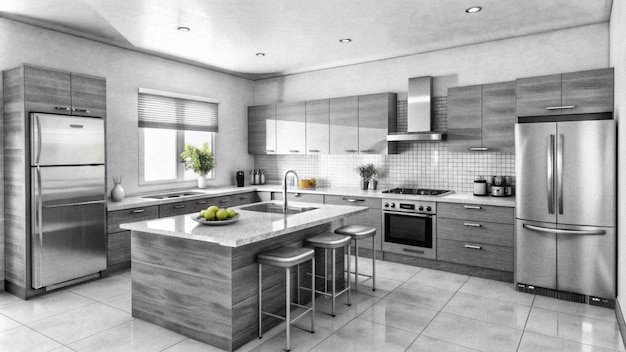 modernkitchenwithstainlesssteelappliances