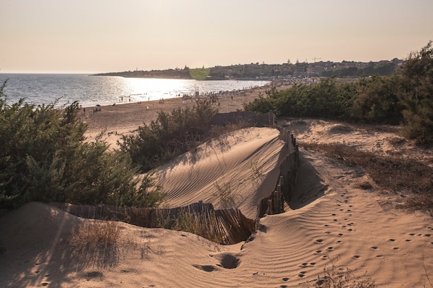 Modica's Beach in Sicily at Sunset time