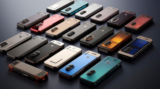 Modular smartphones advanced technology innovative customizable devices interchangeable components sustainable electronics Created with Generative AI technology