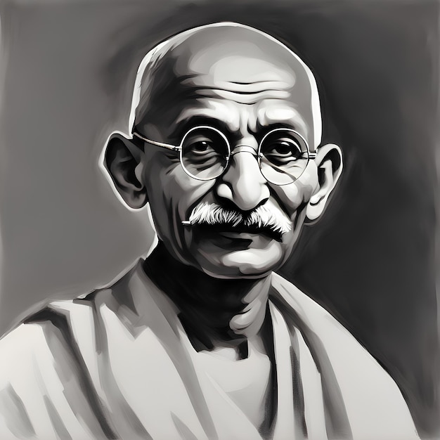 mohandas karamchand gandhi pastel color