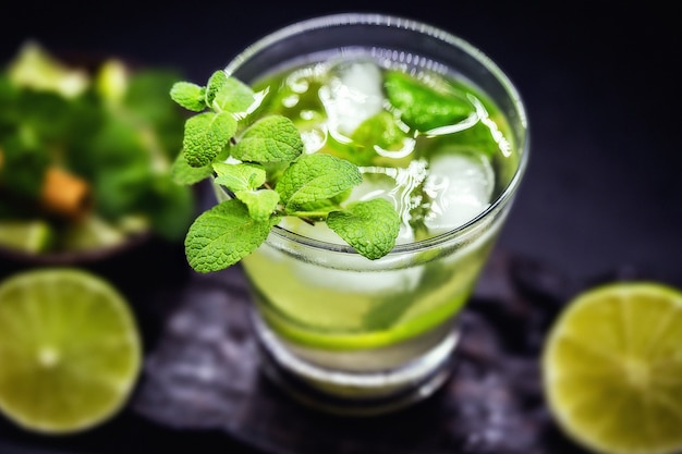 Mojito is a Cuban cocktail based on white rum, lemon and mint