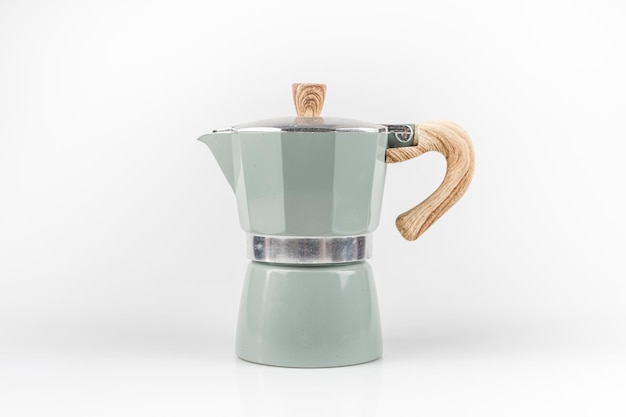 Moka pot in a white background