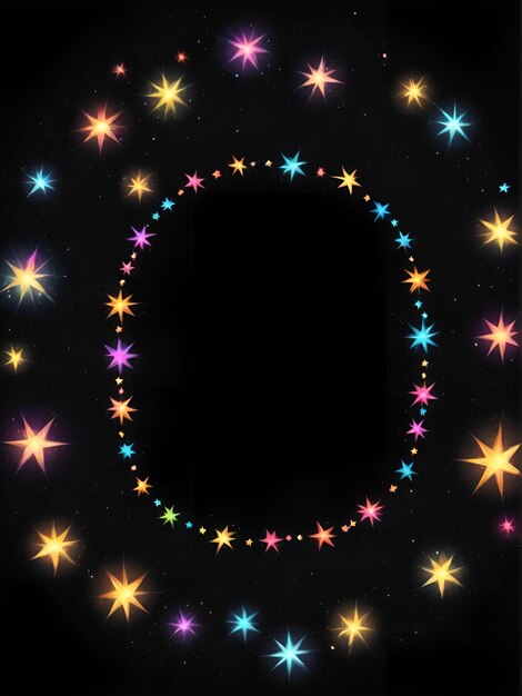 mokcup Circle of stars on a black background