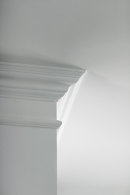 Molding on ceiling detail interior design and architectural abstract background