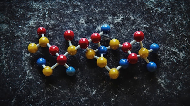 Photo molecular model of chemical structure on a textured surface