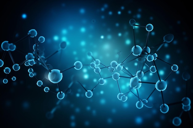 Molecular Structure Science background 3D Render