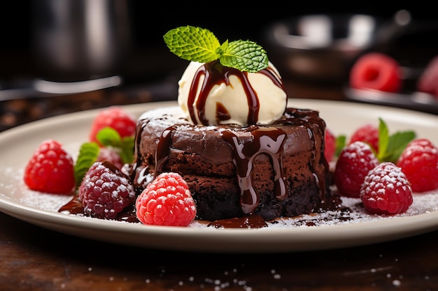 molten chocolate lava cake