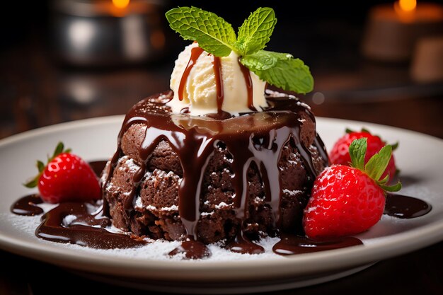 molten chocolate lava cake