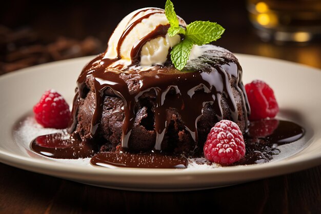 molten chocolate lava cake