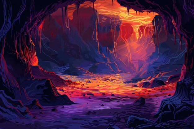 Photo molten depths reveal glowing cavern of fire and brimstone