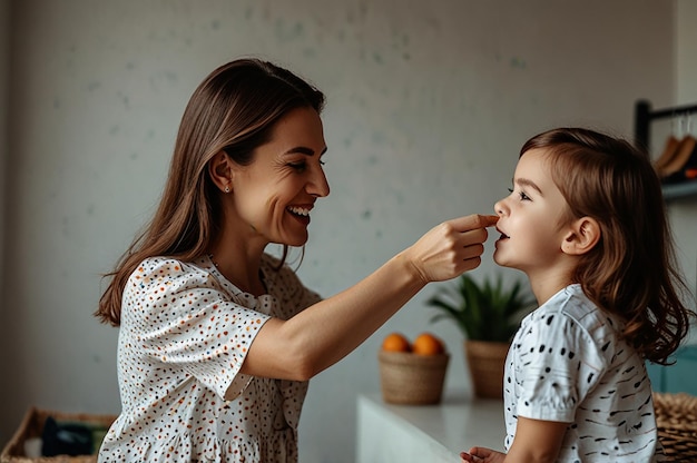 Photo mom and daughter