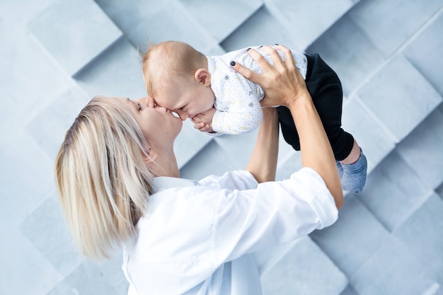 Mom and her nursing baby