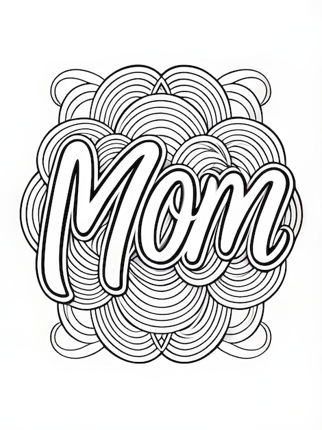 Photo mom sign tattool vector banner logo illustration