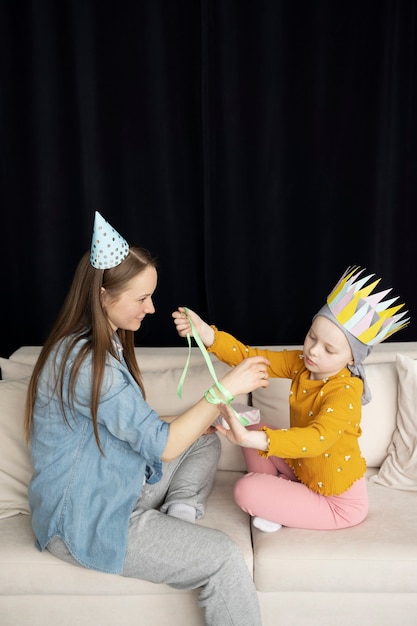 Mom spending time with her child while in therapy