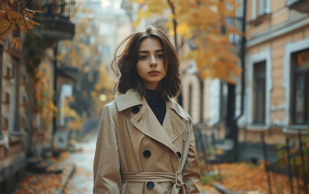 A Moment of Tranquility in Autumnal City Streets