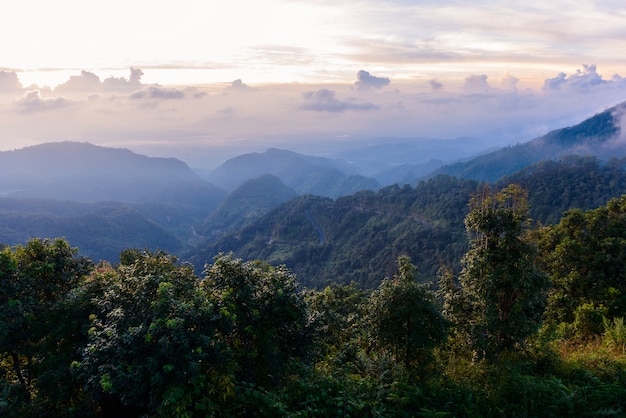 Mon Sone View Point, Doi Pha Hom Pok National Park, Angkhang mountain, chiang mai, Thailand