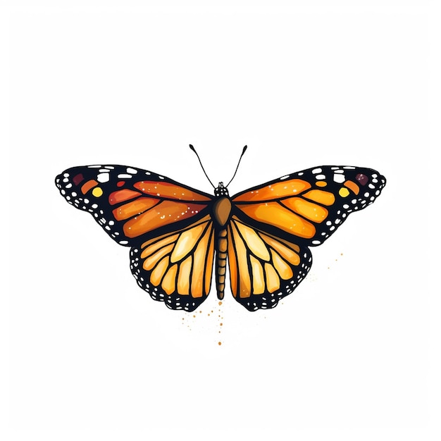 Monarch_Butterfly_Clipart_different_view_differnt_color