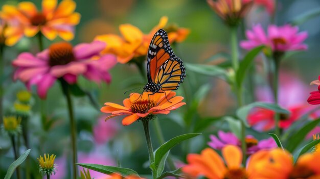 Monarch Butterfly on the Flower