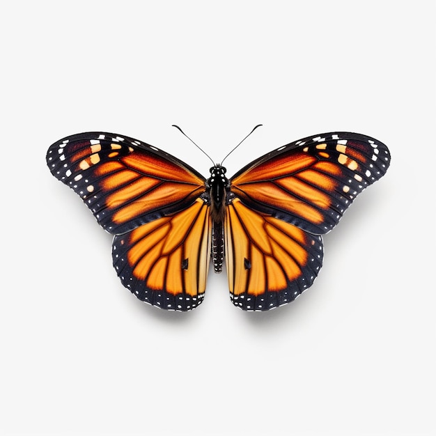 monarch butterfly icon with white background