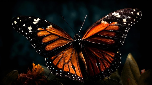 A monarch butterfly is shown with the word monarch on the back.