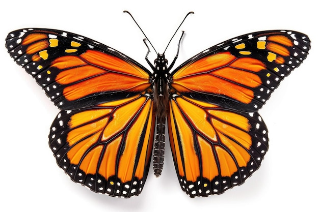 Monarch butterfly isolated on white background