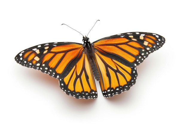 Monarch butterfly isolated on white background