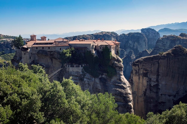 The Monastery of Varlaam located on the rocks of Meteora in Greece